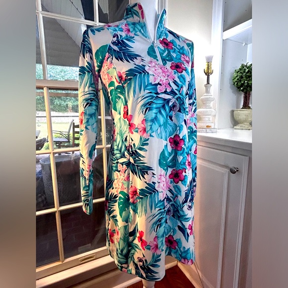 Tommy Bahama Women’s Golf Dress Tennis Tropical Floral UPF 50 Sun Size Small - Picture 2 of 12